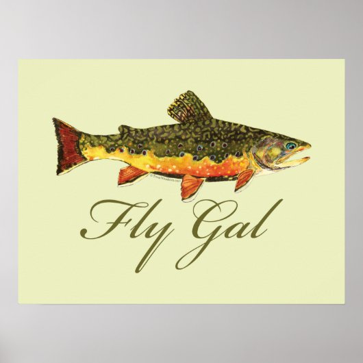 Poster Fly Fishing Women (Devant)