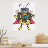 Poster Fly God Superhero Fly Insect Character (Cuisine)