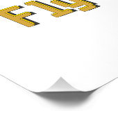 Poster Fly Or Extinct Pixel Art Dinosaur Pilot Fighter Je (Coin)