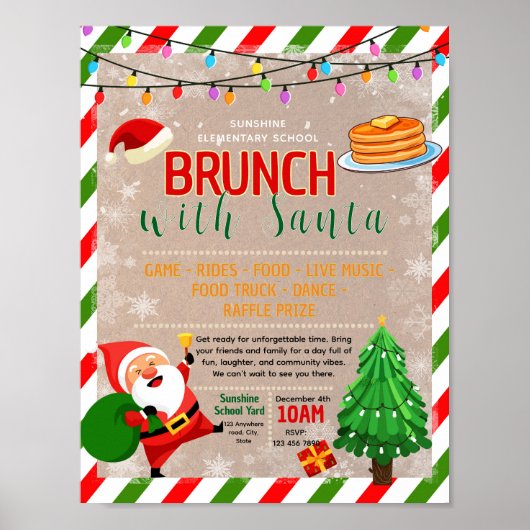 Poster Flyer de collecte de fonds pour brunch éditable av (Devant)