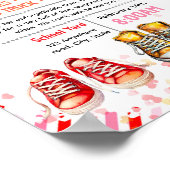 Poster Flyer de danse de baskets de la Saint-Valentin mod (Coin)