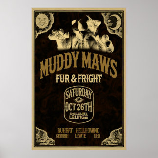 Poster Flyer de fourrure et de pige