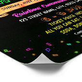 Poster Flyer de la fête de danse Editable Glow (Coin)