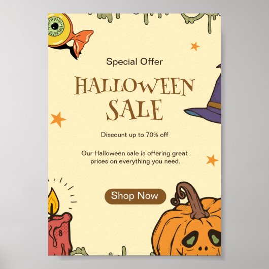 Poster Flyer de vente Halloween Halloween, Nuit d'Hallowe (Devant)