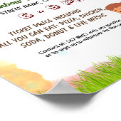 Poster Flyer d'exécution de jeu de couleur modifiable (Coin)