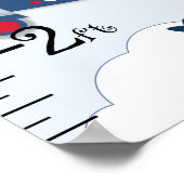 Poster Flying Airplane Nursery Growth Chart Gardez à 8x44 (Coin)