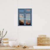 Poster Flying Bird Image Scenery - Illusion (Cuisine)