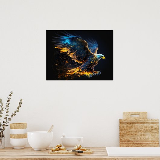Poster Flying Eagle Fire and Ice (Cuisine)