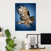 Poster Flying Hawk Print (Bureau à domicile)