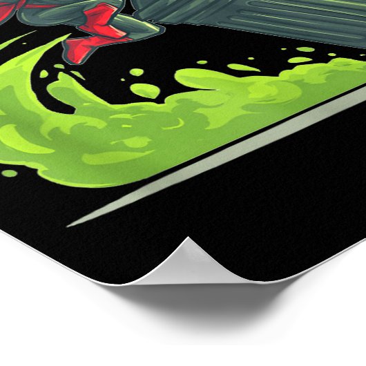 Poster Flying Hero With Trash Can Costume For Take Out Th (Coin)