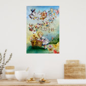 Poster Flying High Imaginaire aquarelle Illustration Impr (Cuisine)