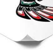 Poster Flying Red and Black Haida Spirit Bird, blanc (Coin)