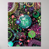 Poster Flying Through Space: A Maximalist Abstract (Devant)