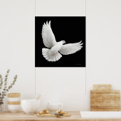 Poster Flying White Dove Print (Cuisine)
