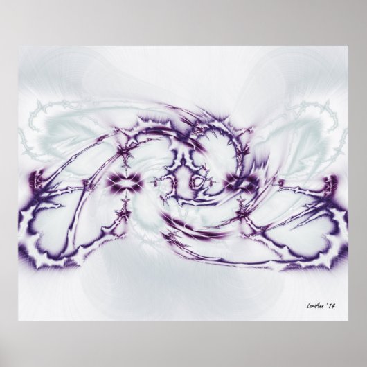 Poster FM - Violet et Turquoise 3 (Devant)