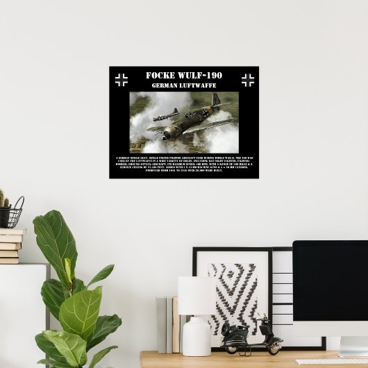 Poster Focke Wulf-190 (Bureau à domicile)
