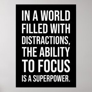 Poster Focus Est Une Superpuissance - La Motivation Du Su