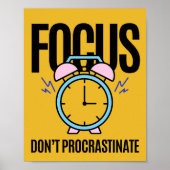 Poster Focus Ne pas Procrastiner l'inspiration (Devant)
