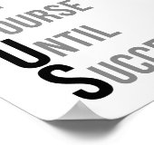 Poster Focus Suivez un cours jusqu'à ce que le cours réus (Coin)