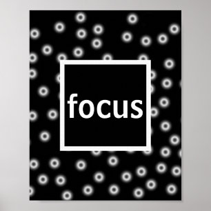 poster focus sur abstrait noir et blanc