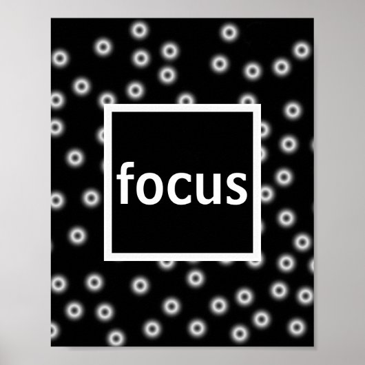 poster focus sur abstrait noir et blanc (Devant)