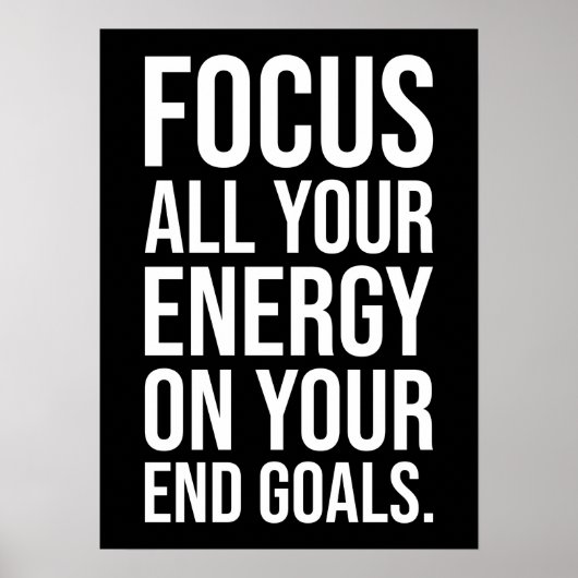 Poster Focus Your Energy On Your Goals (Devant)