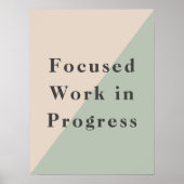 Poster Focused Work Do Not Disturb Quiet Space Available (Devant)