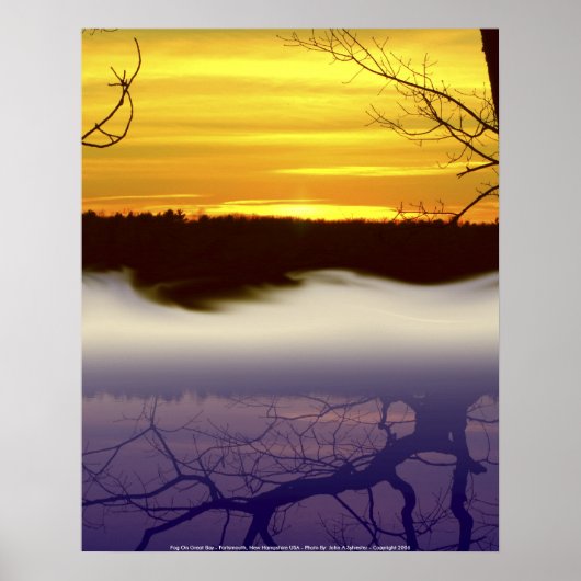 Poster Fog On Great Bay - Portsmouth, ... (Devant)