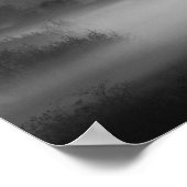 Poster Fog roulant à travers la vallée en noir et blanc (Coin)