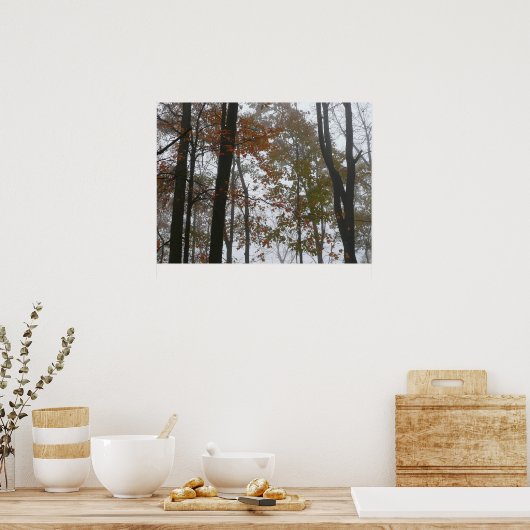 Poster Foggy Fall en Pennsylvanie Automne Nature (Cuisine)