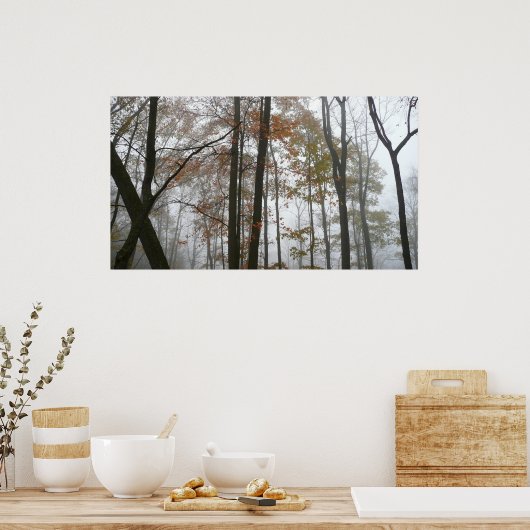 Poster Foggy Fall en Pennsylvanie Automne Nature (Cuisine)