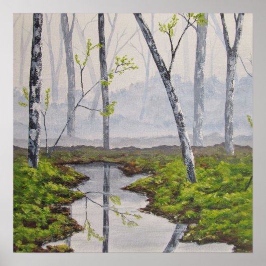 Poster Foggy Forest Fine Art Imprimer (Devant)