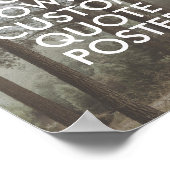 Poster Foggy Forest Nature Paysage Citation personnalisée (Coin)