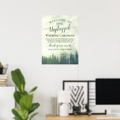 Poster Foggy Green Mountains Cérémonie de Mariage débranc (Bureau à domicile)