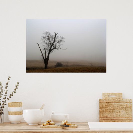 Poster Foggy Meadow (Cuisine)