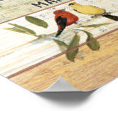 Poster Foi, Amour, Espère Oiseau (Coin)