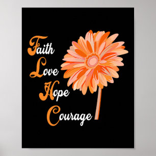 Poster Foi Amour Espoir Courage Aml Sensibilisation à la