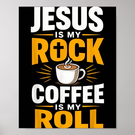 Poster Foi chrétienne Jésus Café Matin Prière (Devant)