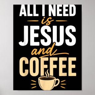 Poster Foi chrétienne Jésus Café Matin Prière