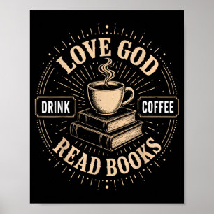 Poster Foi chrétienne Jésus Livres Café Croyant