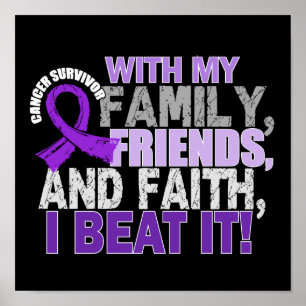 Poster Foi d'amis de famille de survivant de Cancer
