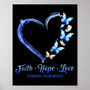 Poster Foi Espoir Amour Sensibilisation au diabète Papill
