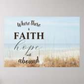 Poster Foi et espoir Citation Plage Inspiration (Devant)