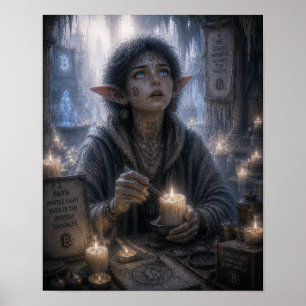 Poster Foi / Fabricant de bougies / Sanctuaire souterrain