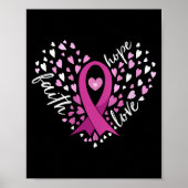 Poster Foi Foi Espoir Amour Breast Cancer Sensibilisation (Devant)