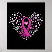 Poster Foi Foi Espoir Amour Breast Cancer Sensibilisation (Devant)