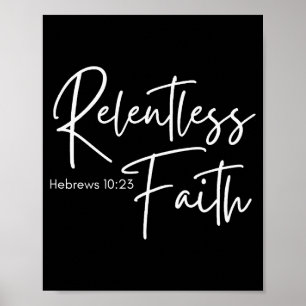 Poster Foi inflexible Hébreux 10-23 Bible féminine Écritu