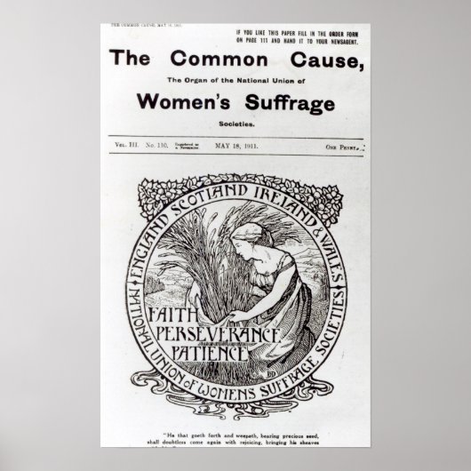 Poster Foi, persévérance, Patience, 1911 (Devant)
