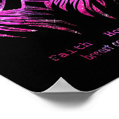 Poster Foi rose Espérance Amour Ailes Cancer du sein Sens (Coin)