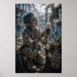 Poster Foi sincère / Clown / Exposition de plantes
